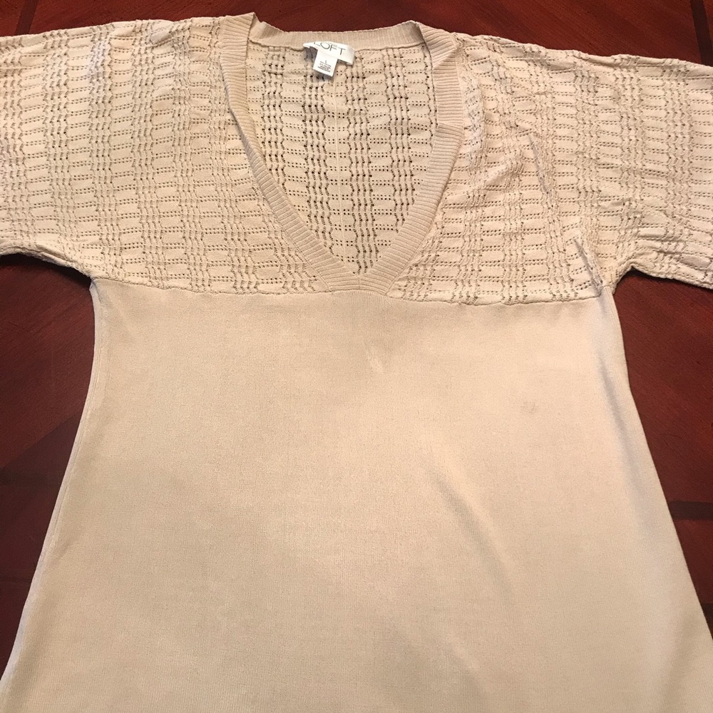 Loft top, taupe with sheer top - Picture 3 of 4